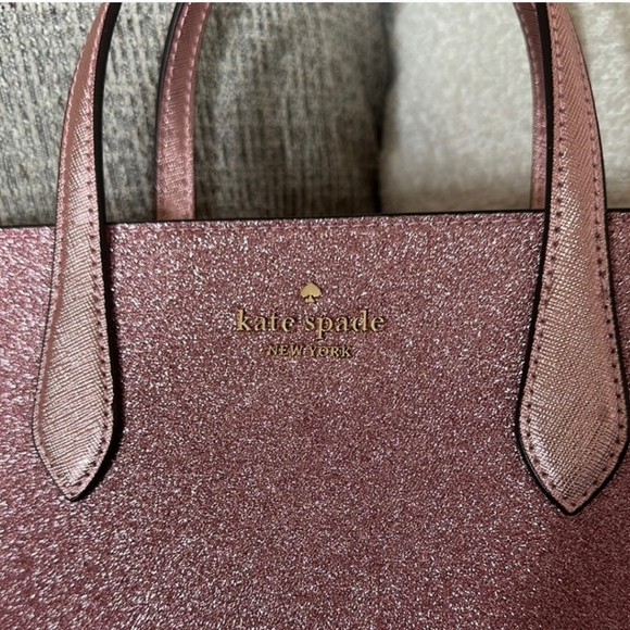 Kate Spade Pink Glitter Small Tote Bag - Picture 6 of 8